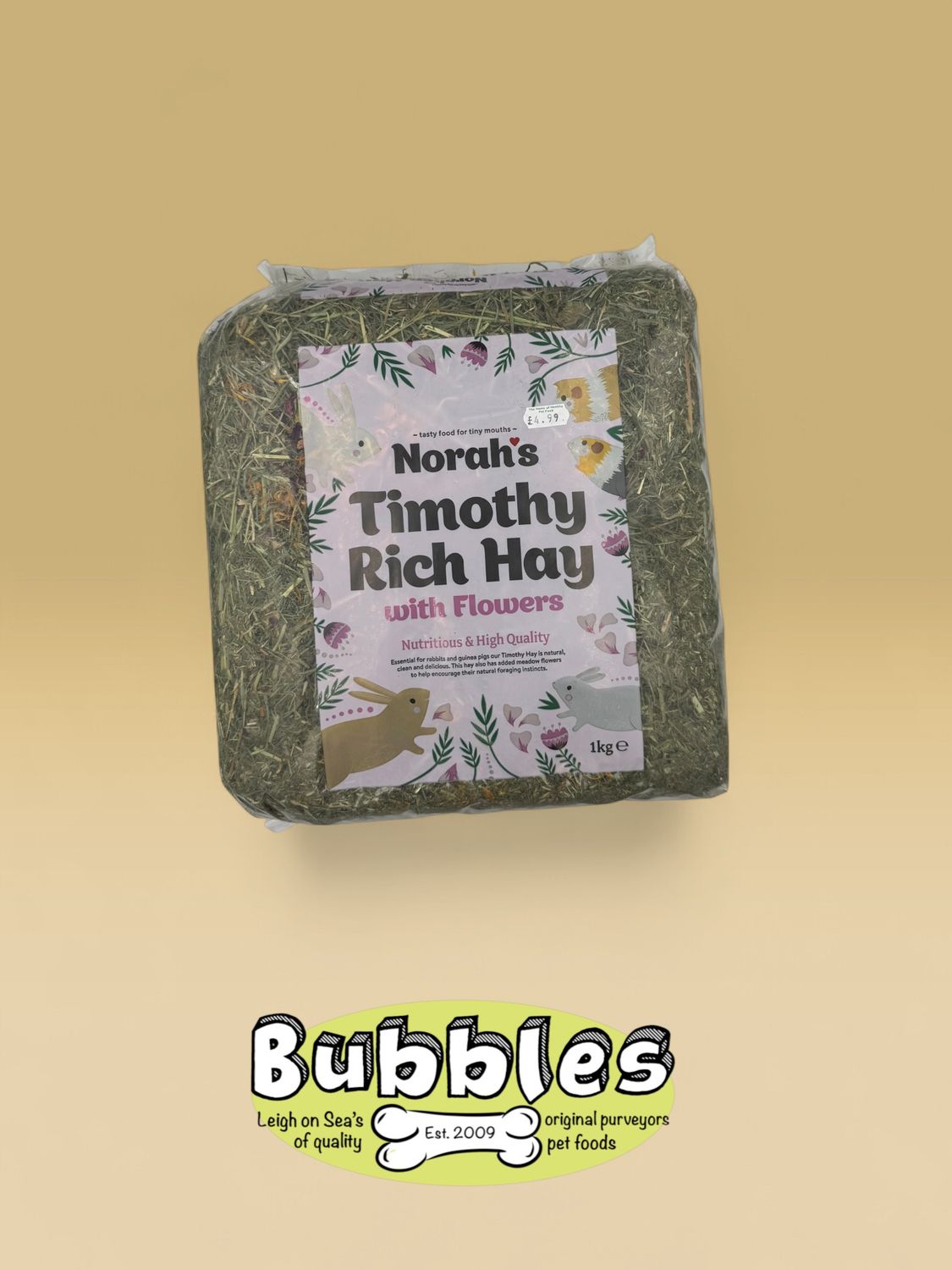 Norah's Timothy Hay with Flowers (1kg)