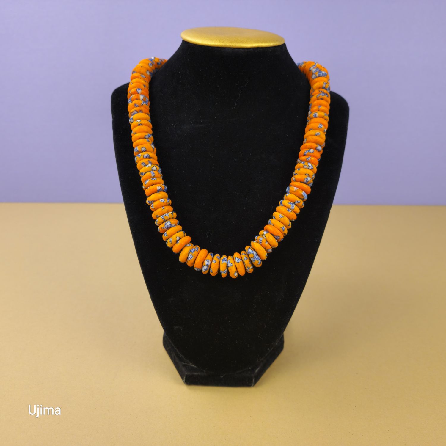 Citrus Blue Flat Necklace