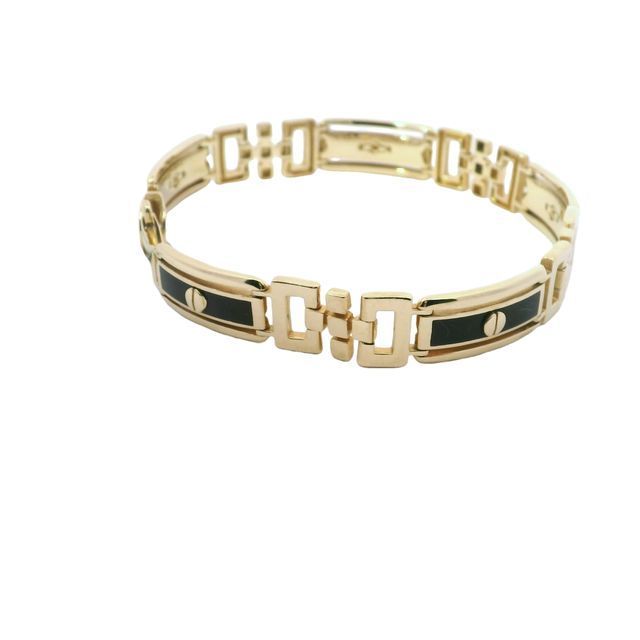 Elegant Gold and Black Bracelet