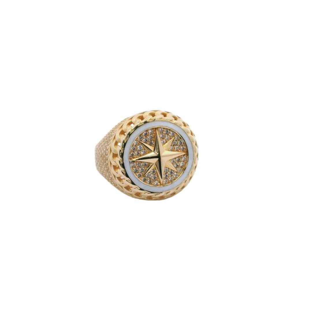 Elegant Gold Compass Ring
