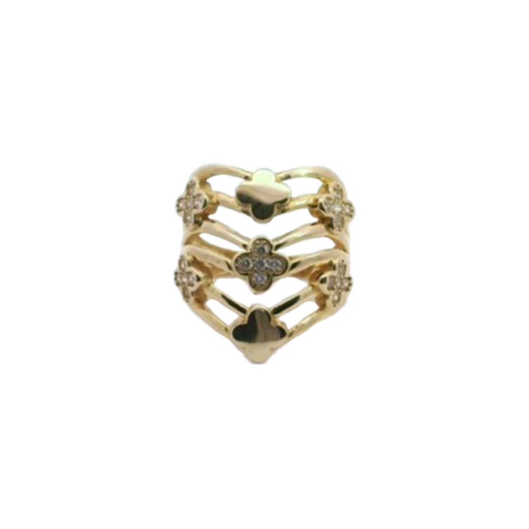 Elegant Gold Floral Ring