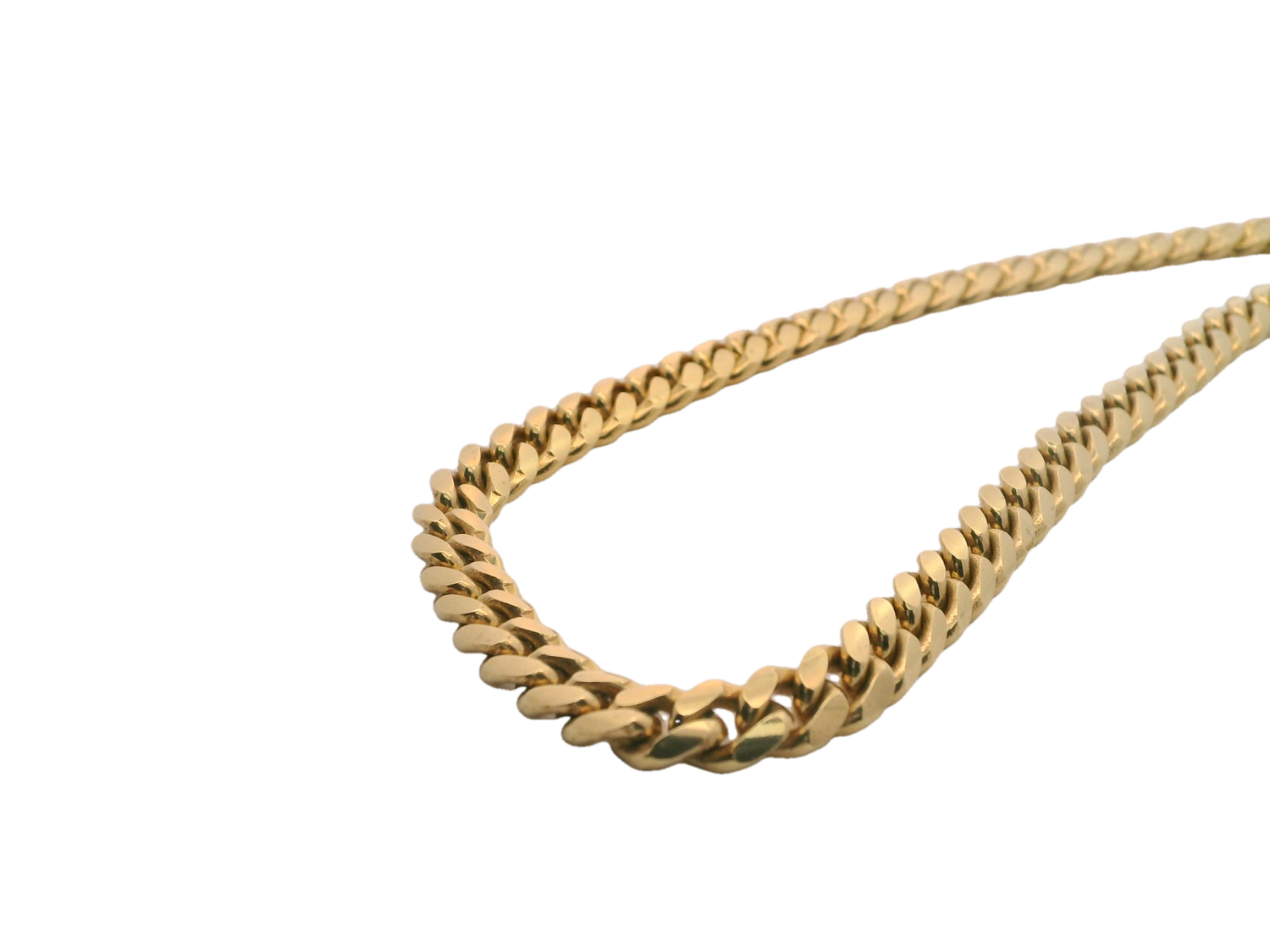 Elegant Cuban Link Solid 7mm 14k  Gold Chain  24'
