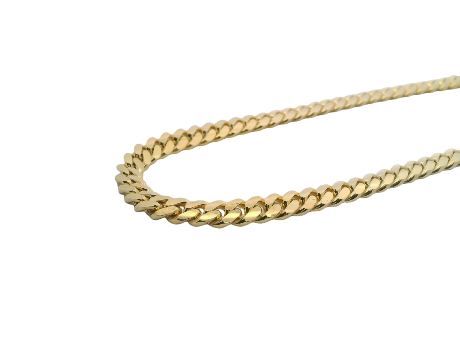 Elegant Cuban Link Solid 7mm 14K Gold Chain 26'