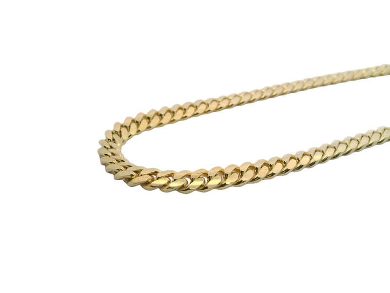 Elegant Cuban Link Solid 7mm 14K Gold Chain 26'