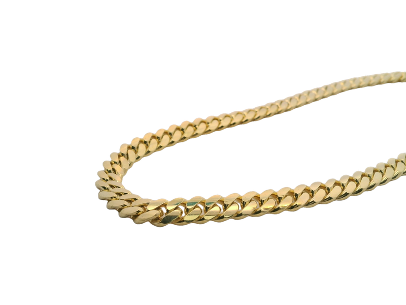 Elegant Cuban Link 7mm Solid 14K Gold Chain 24'