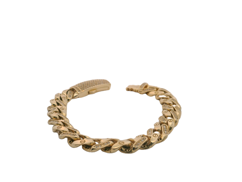 Elegant 14k Gold Chain Bracelet