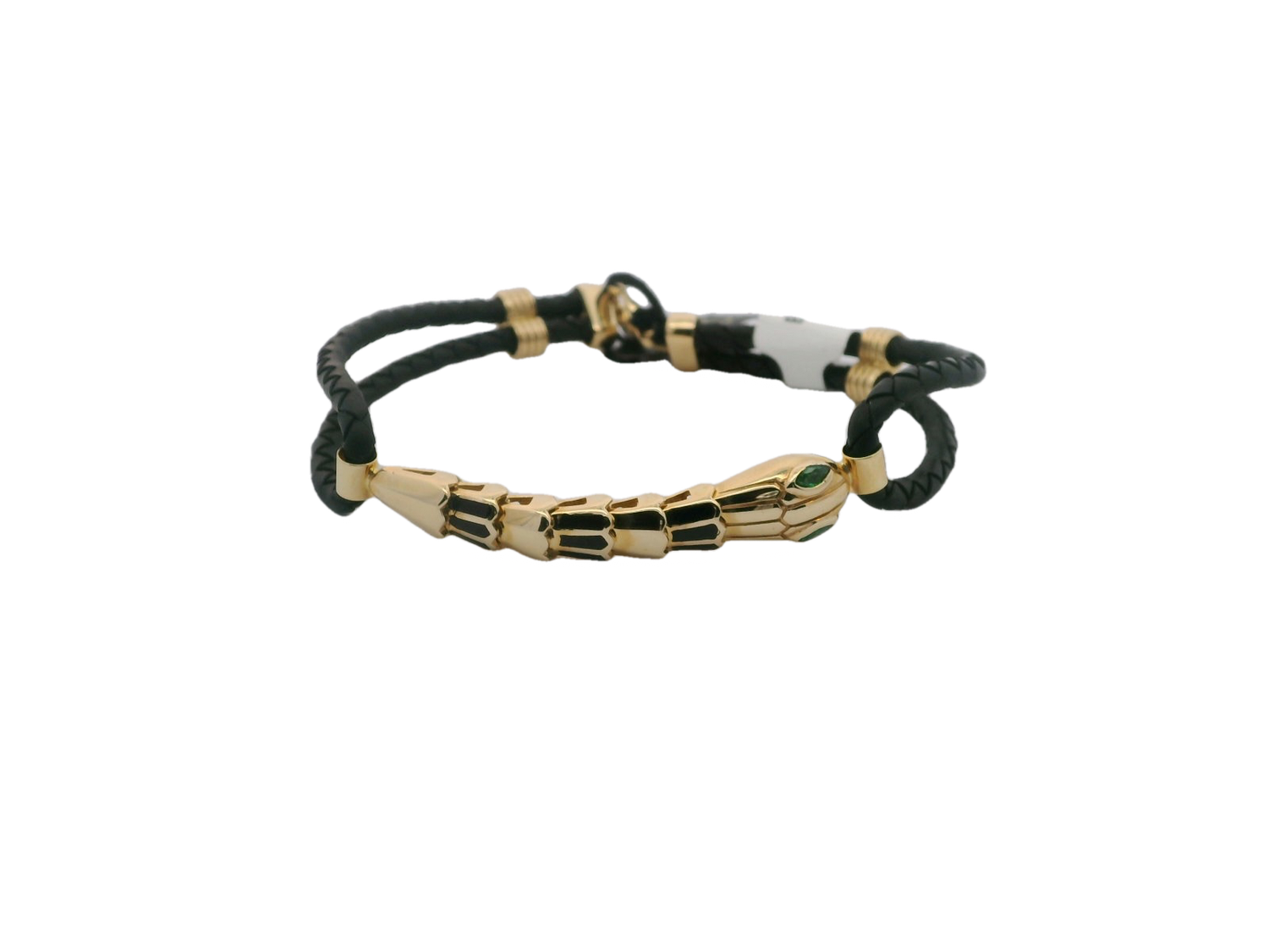 Stylish 14k Gold and Black Bracelet