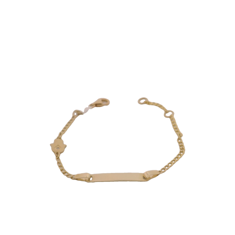 Elegant 14K Gold Bracelet with Charm