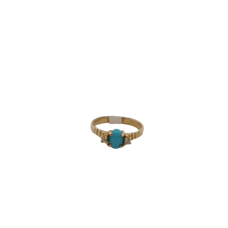 Elegant 14k Gold Ring with  Stones