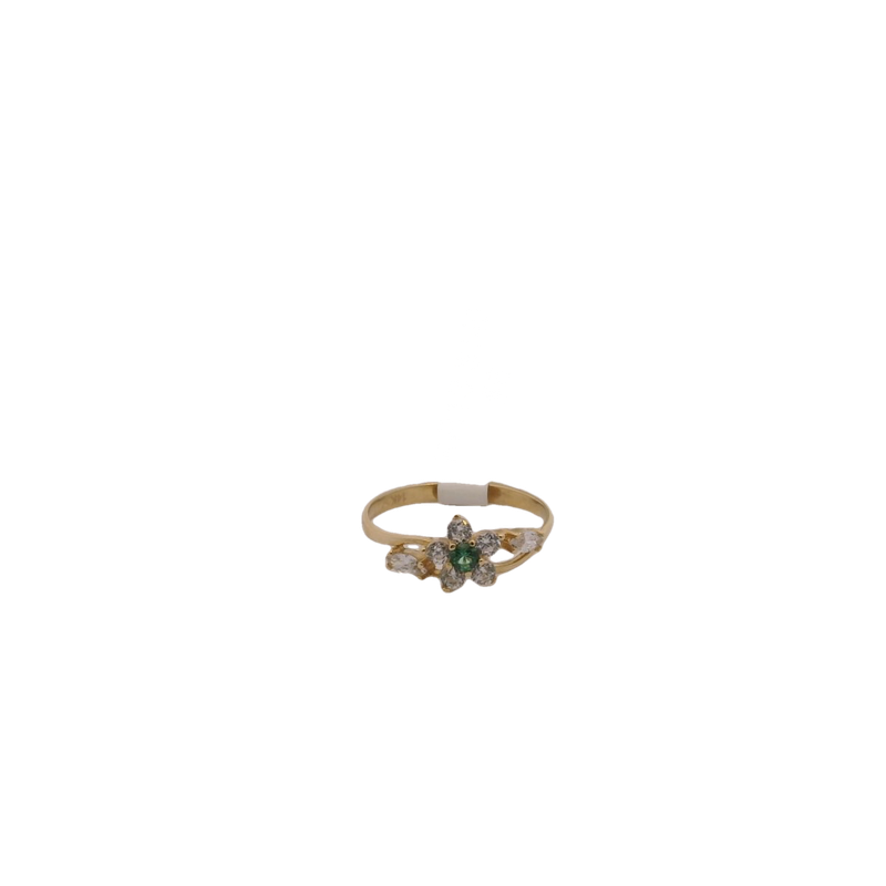 Elegant 14k Gold Ring with Gemstones