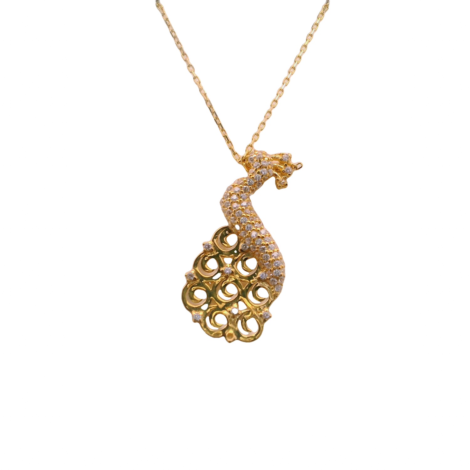Elegant 14k  Gold Pendant with Intricate Design