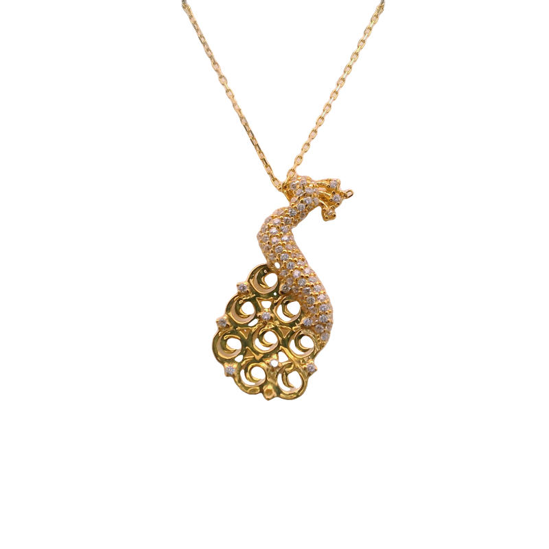 Elegant 14k  Gold Pendant with Intricate Design