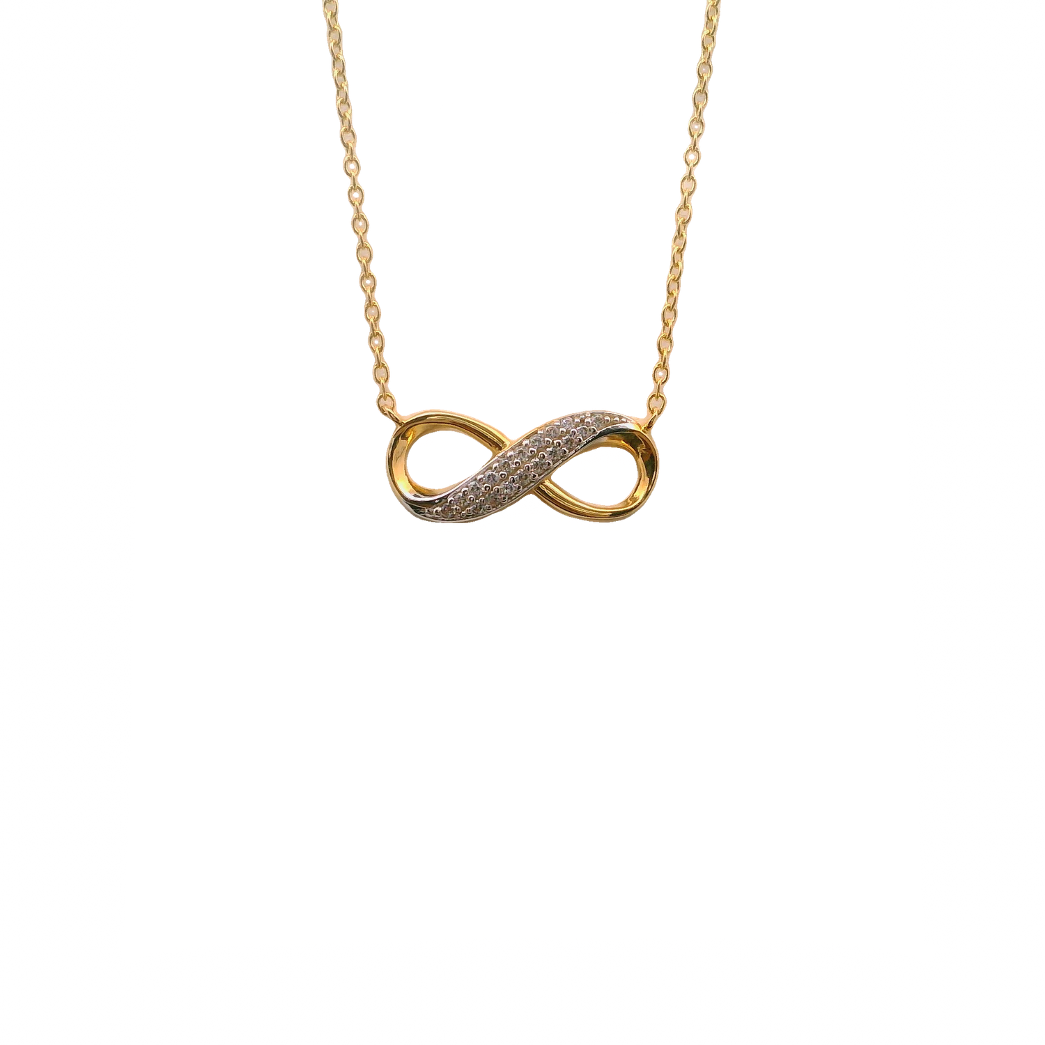 Elegant Infinity 14k Gold Pendant Necklace