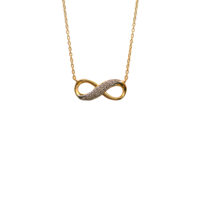 Elegant Infinity 14k Gold Pendant Necklace