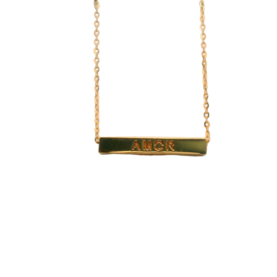 Elegant 14k Gold 'Amor' Necklace