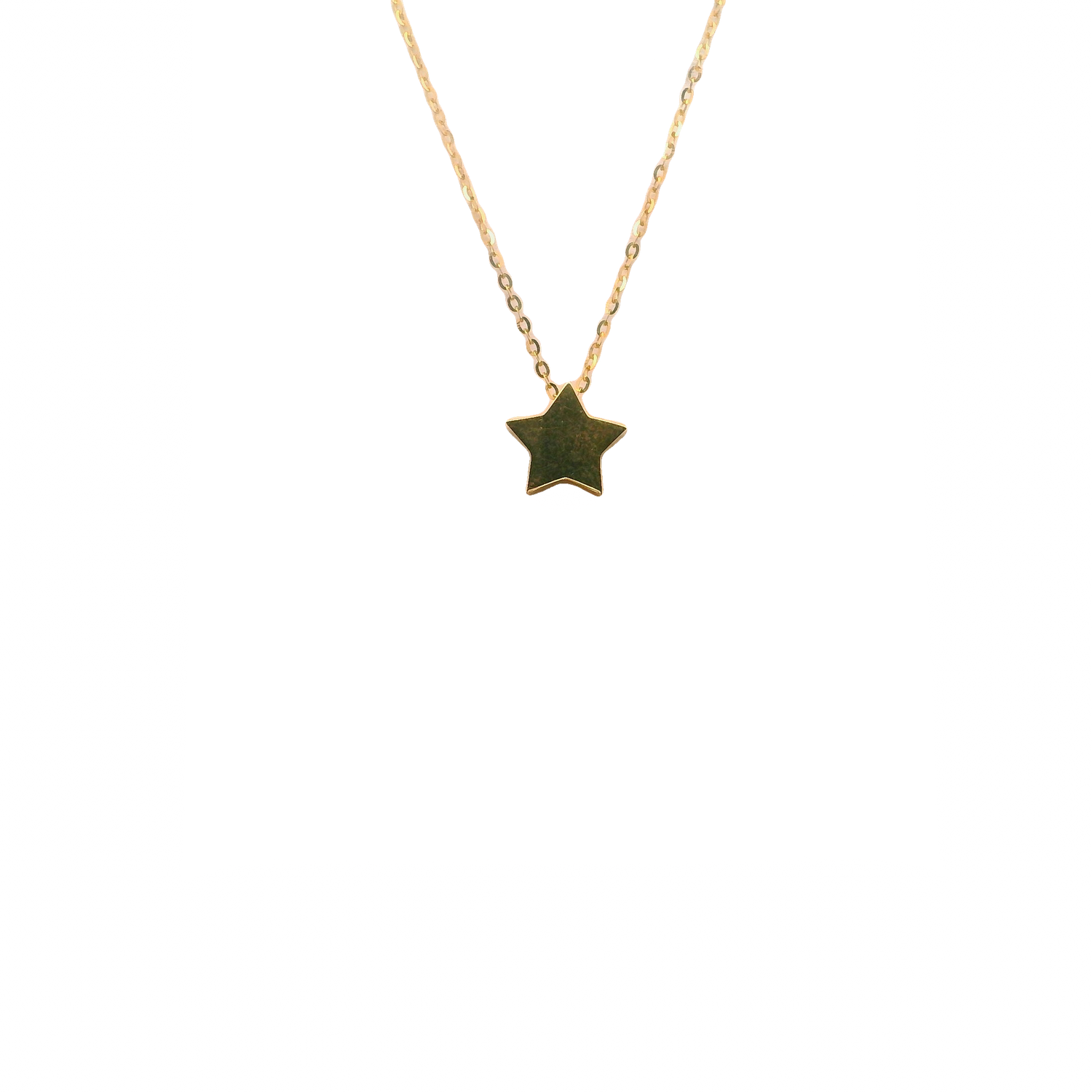 Elegant Star 14k Gold Pendant Necklace