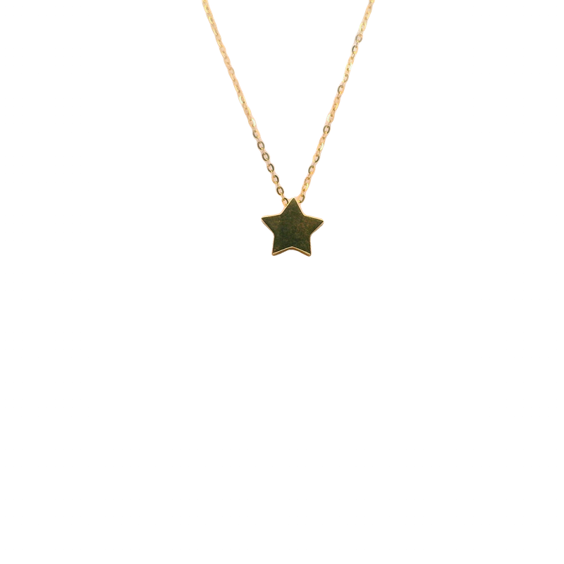 Elegant Star 14k Gold Pendant Necklace