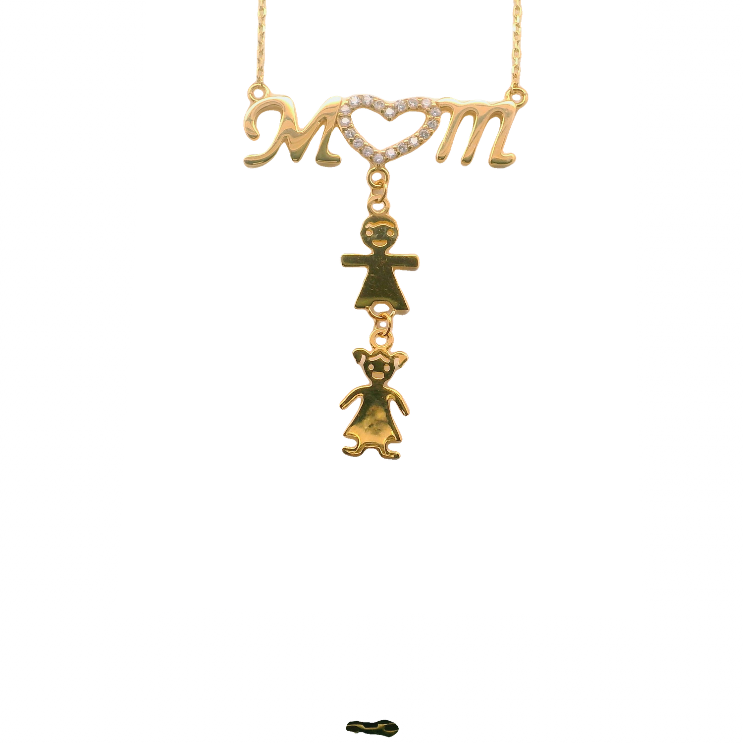 Heartfelt Mom Necklace 14k gold