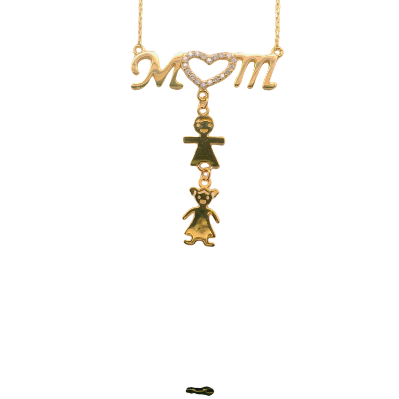 Heartfelt Mom Necklace 14k gold