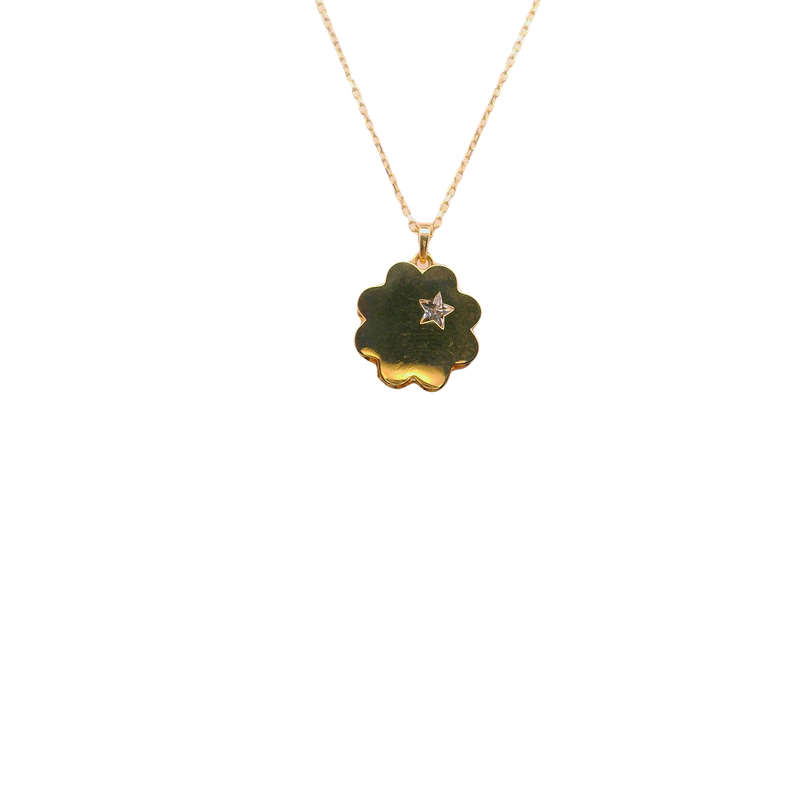 Elegant 14k Gold Flower Pendant