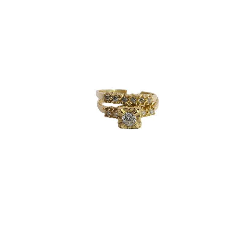 Elegant 14k Gold Ring Set