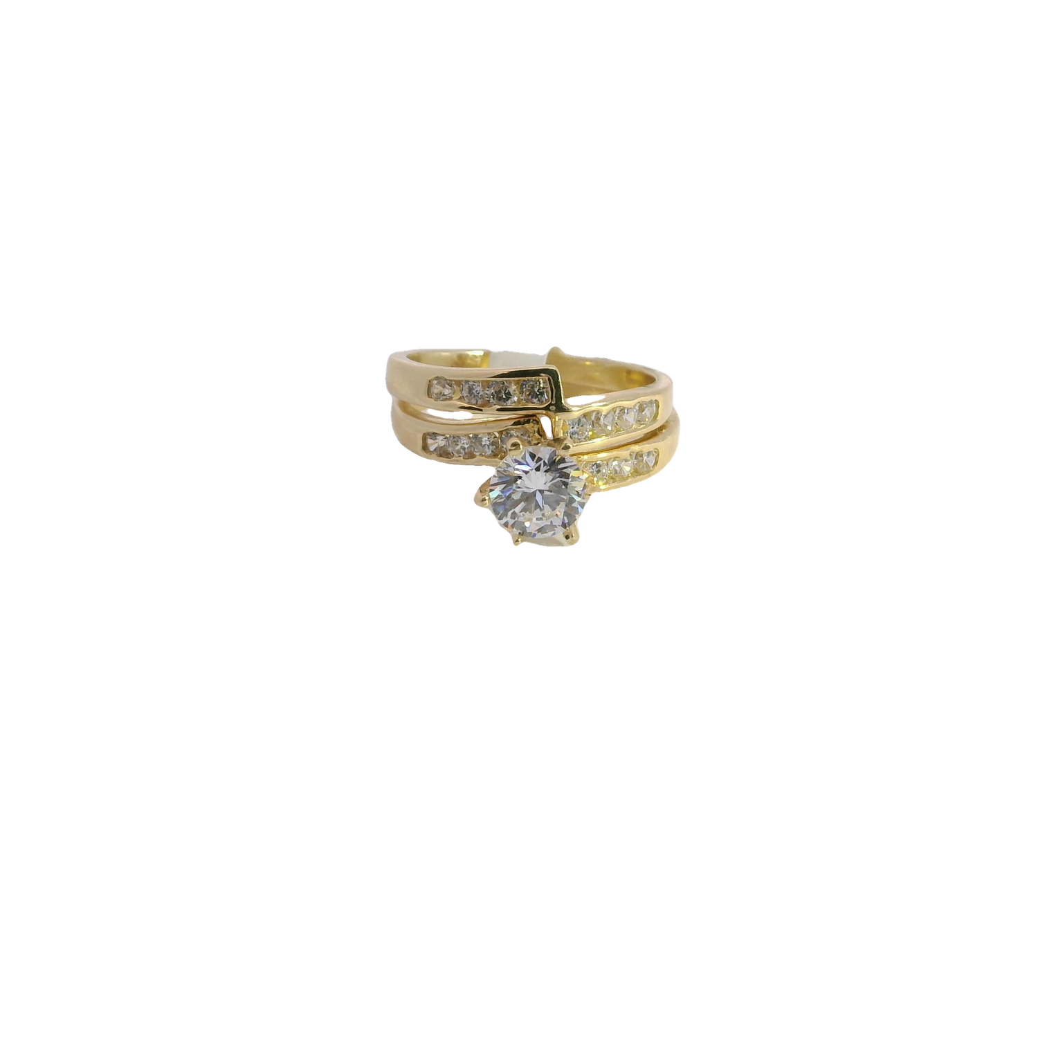 Elegant 14k Gold Ring with Sparkling Stone