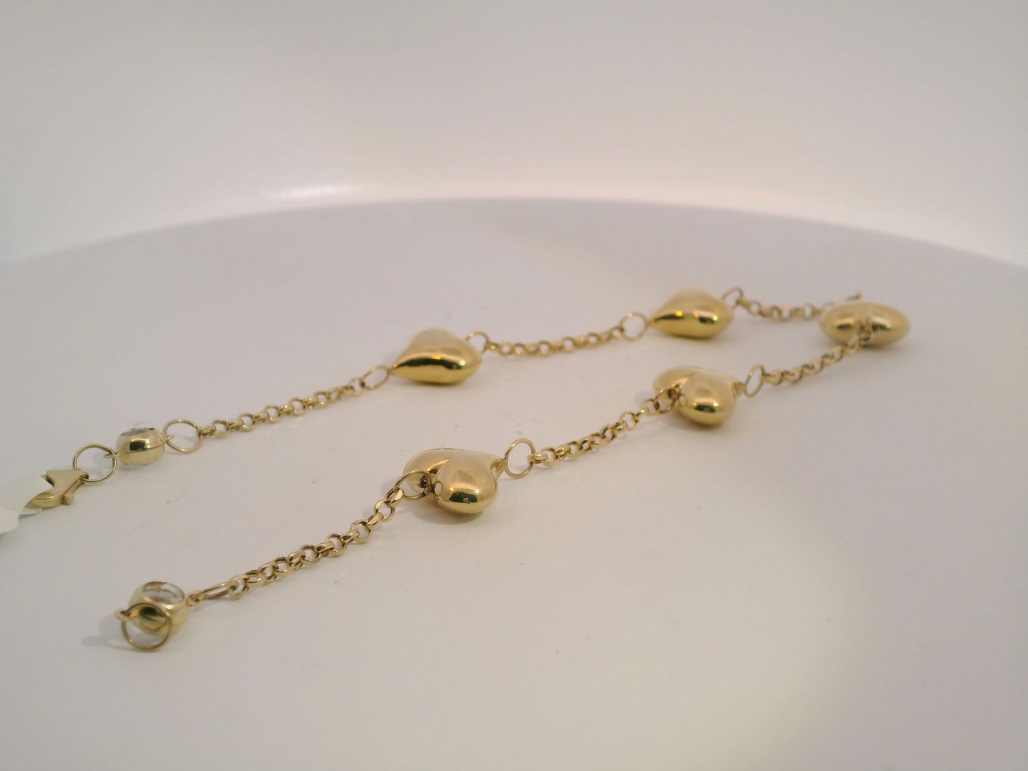 14k Gold Heart Ankles Bracelet