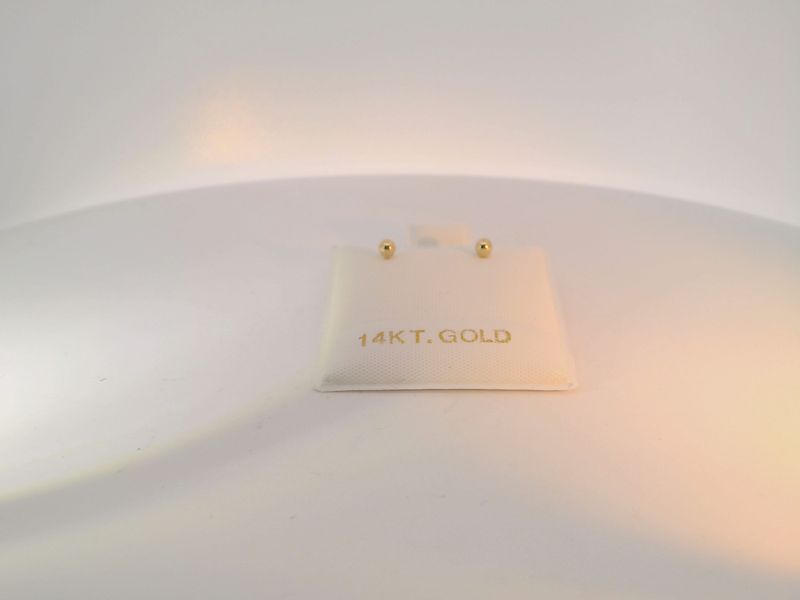 14K Gold Minimalist Stud Earrings