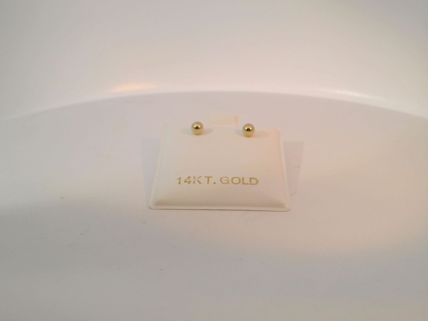 14K Gold Ball Stud Earrings