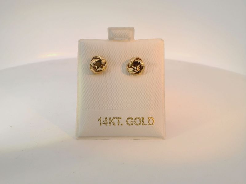 14KT Gold Love Knot Stud Earrings