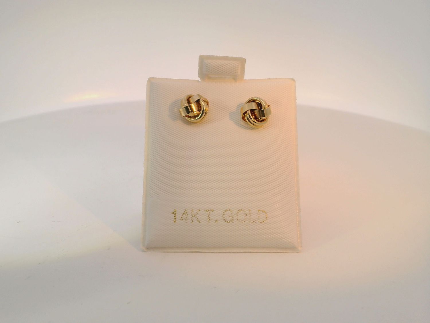 14kt Yellow Gold Love Knot Stud Earrings