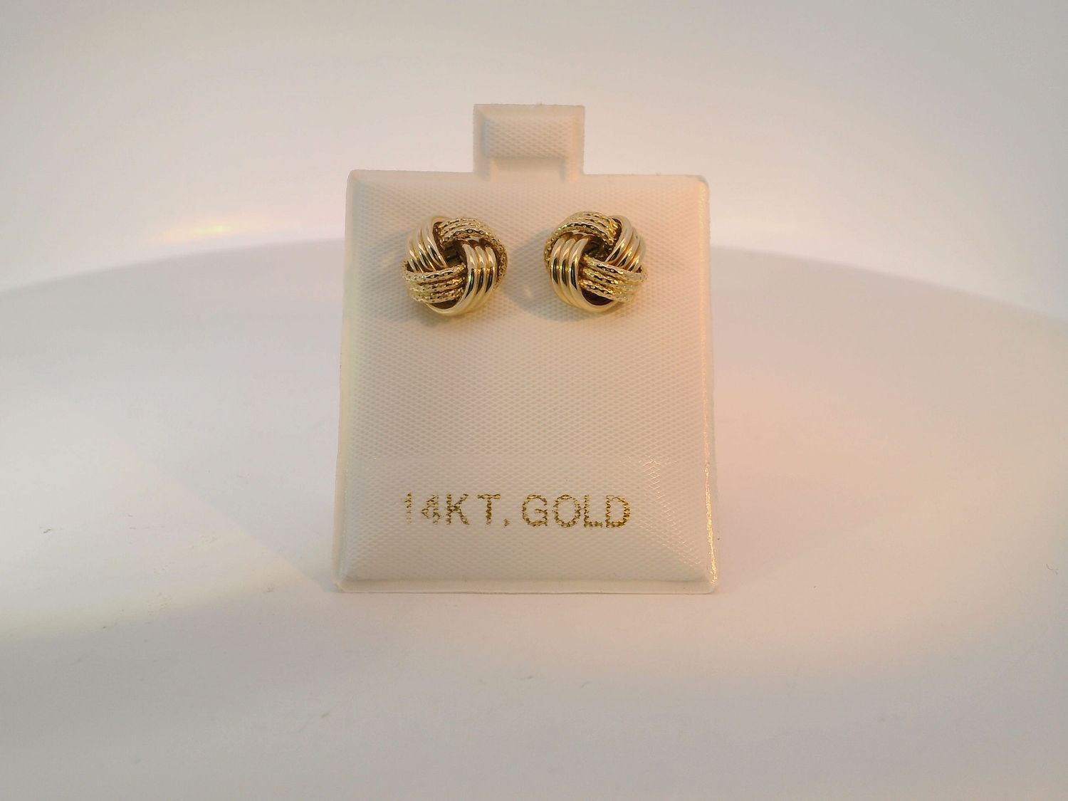 14kt Gold Love Knot Stud Earrings