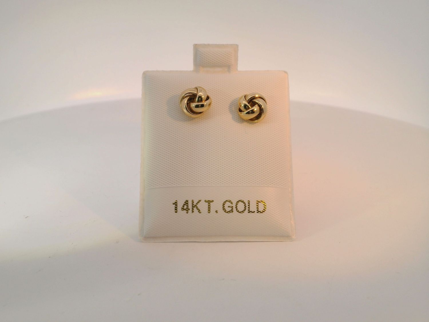 Gold Love Knot Stud Earrings