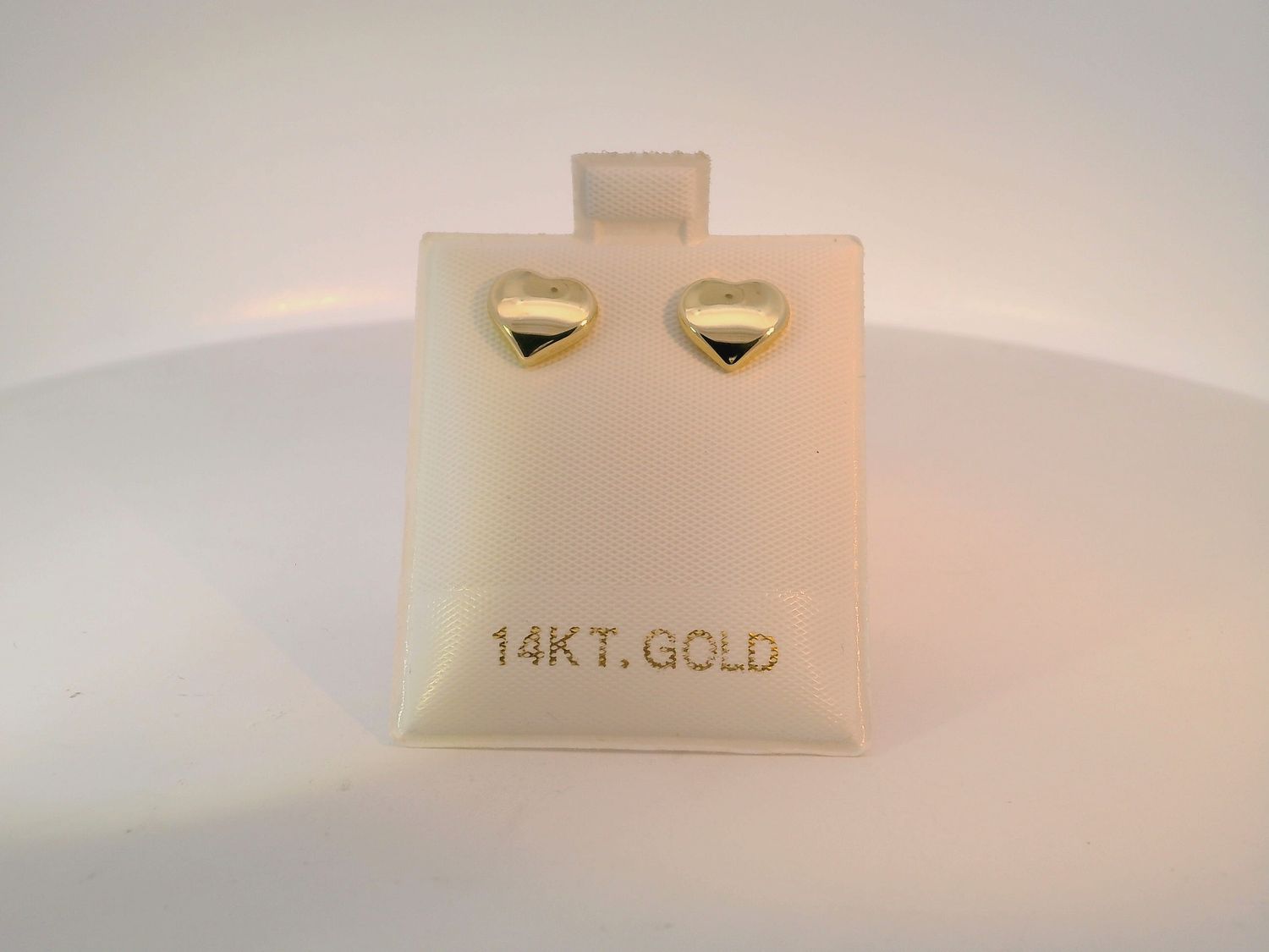 14kt Gold Heart Stud Earrings