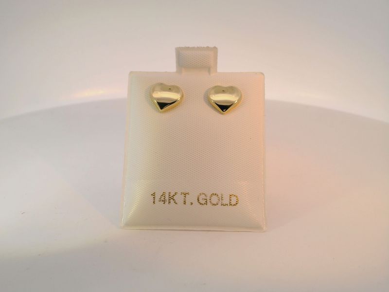 14kt Gold Heart Stud Earrings