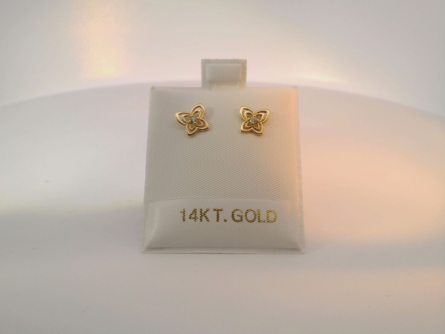 Gold Floral Stud Earrings