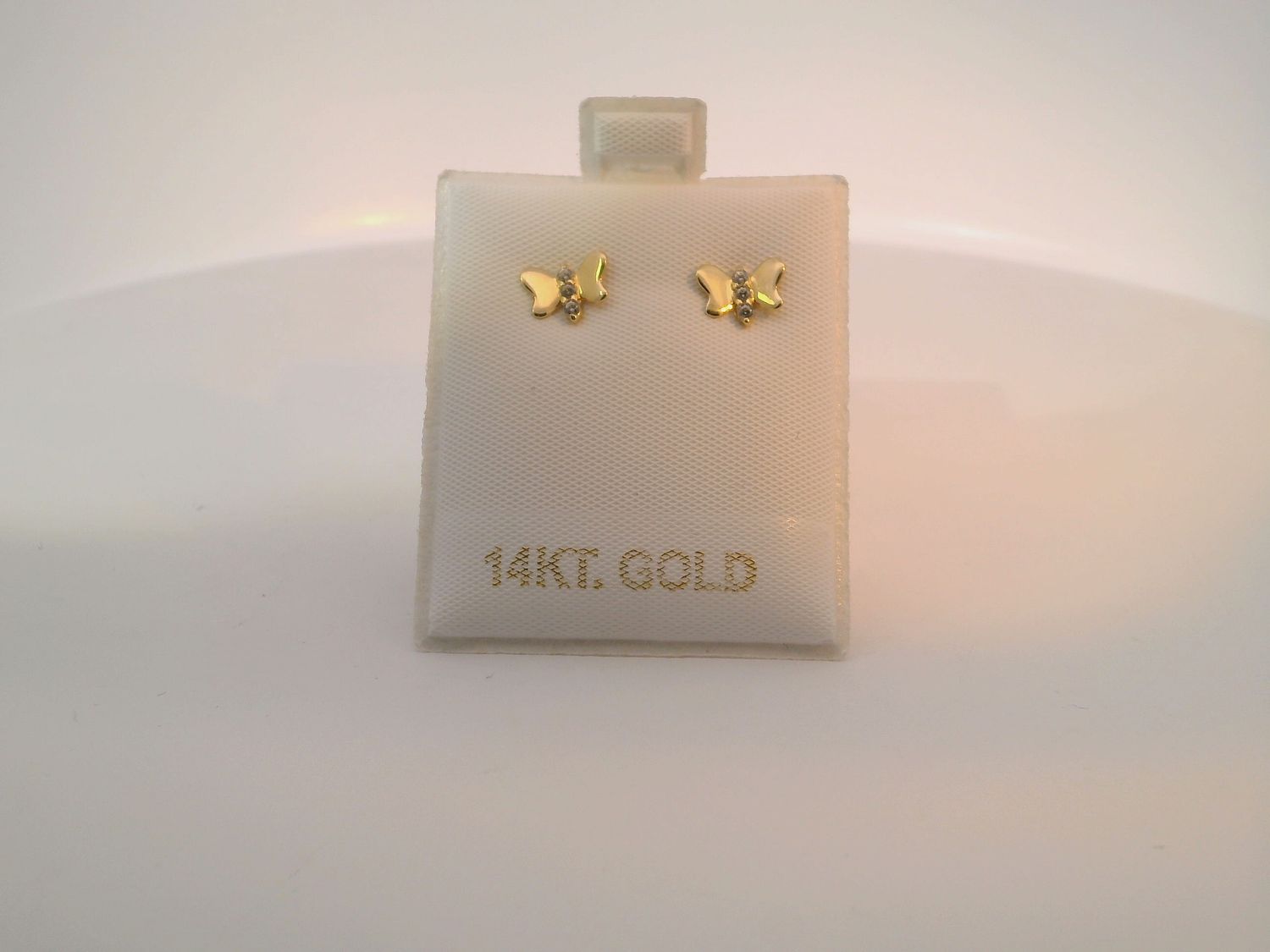 Gold Butterfly Stud Earrings