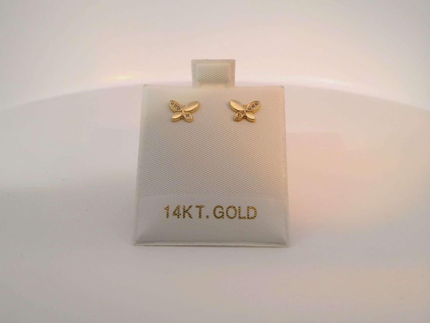 14kt Gold Butterfly Stud Earrings