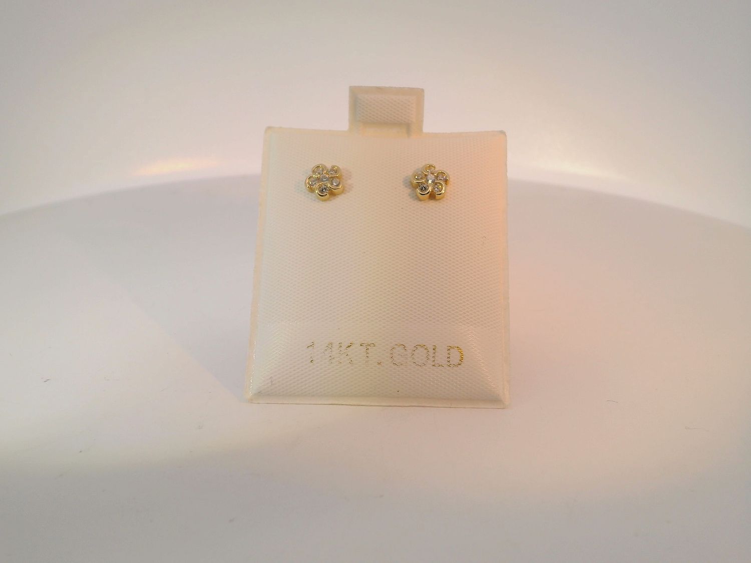 Gold Flower Stud Earrings