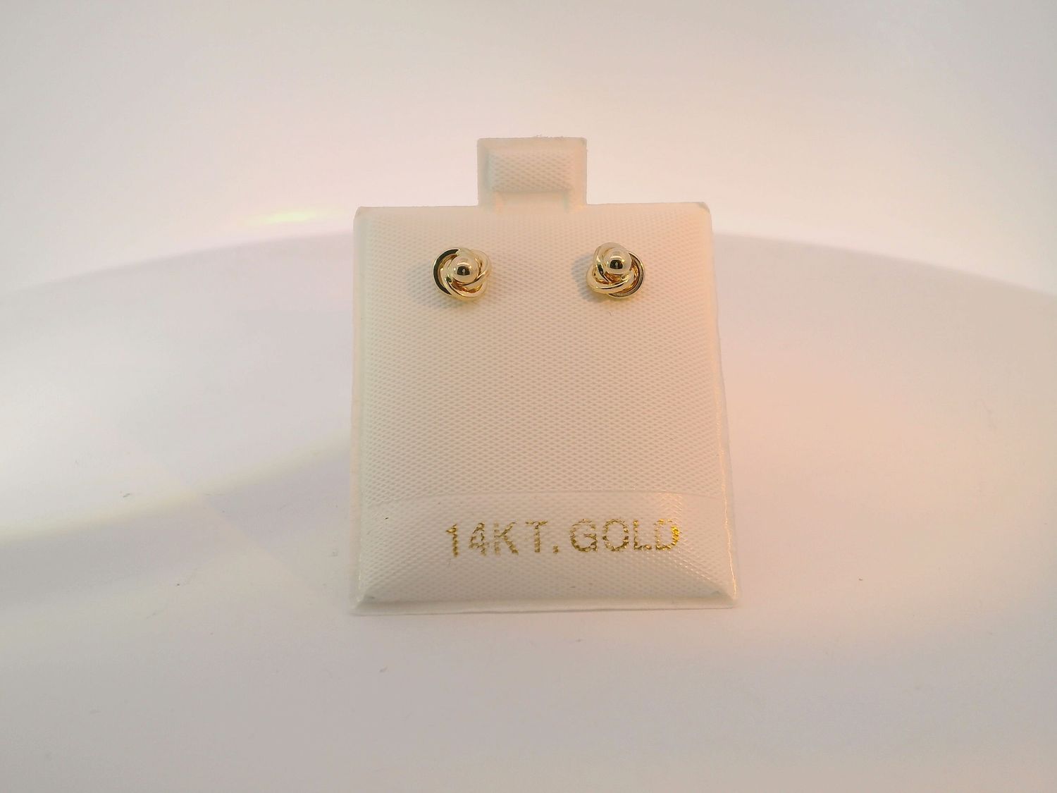 14K Gold Love Knot Stud Earrings