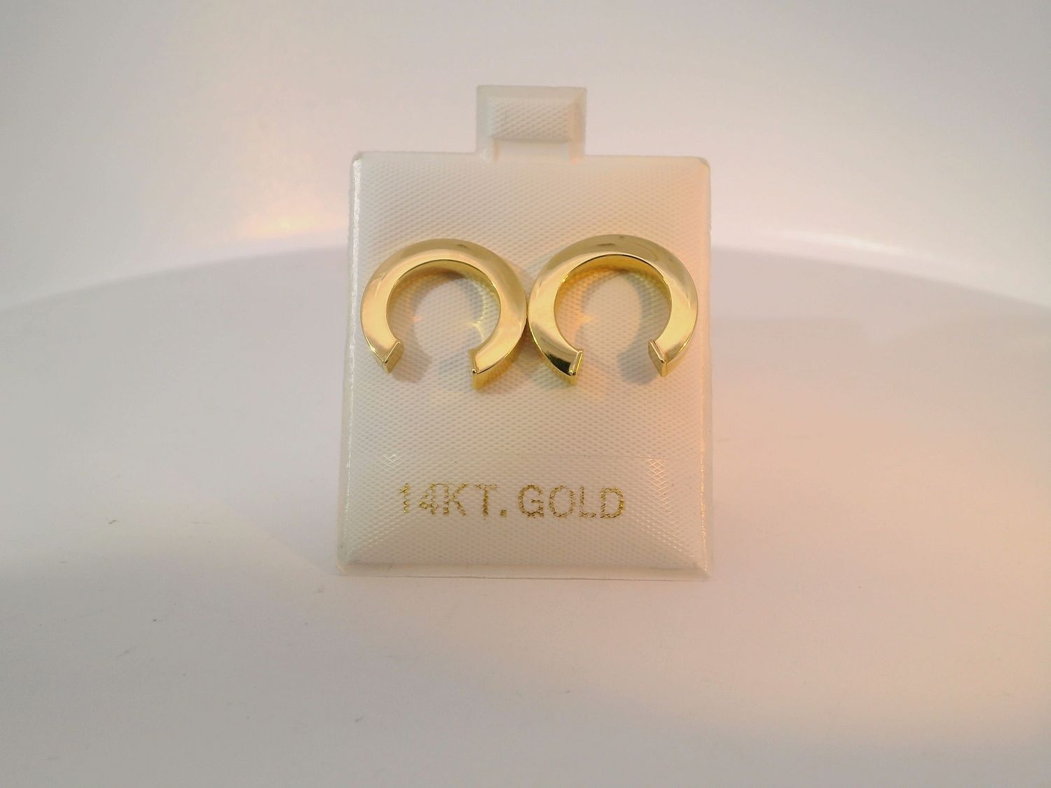 14K Yellow Gold Minimalist Stud Earrings