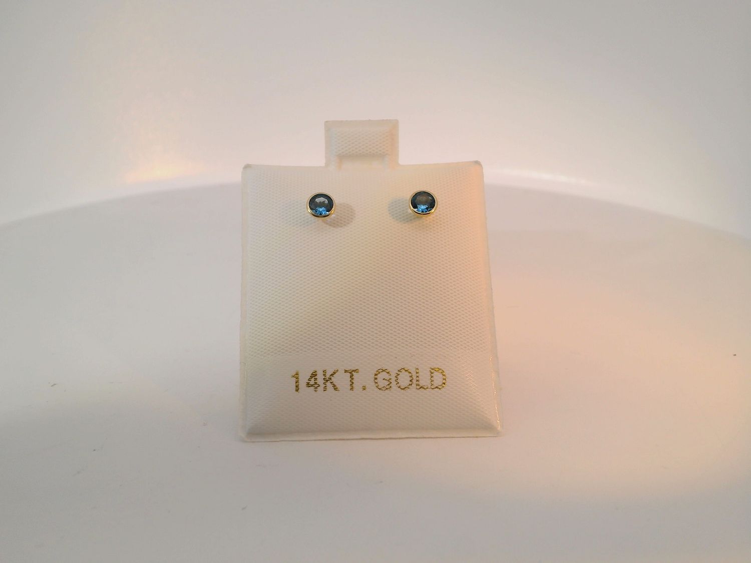Gold Stud Earrings with stone