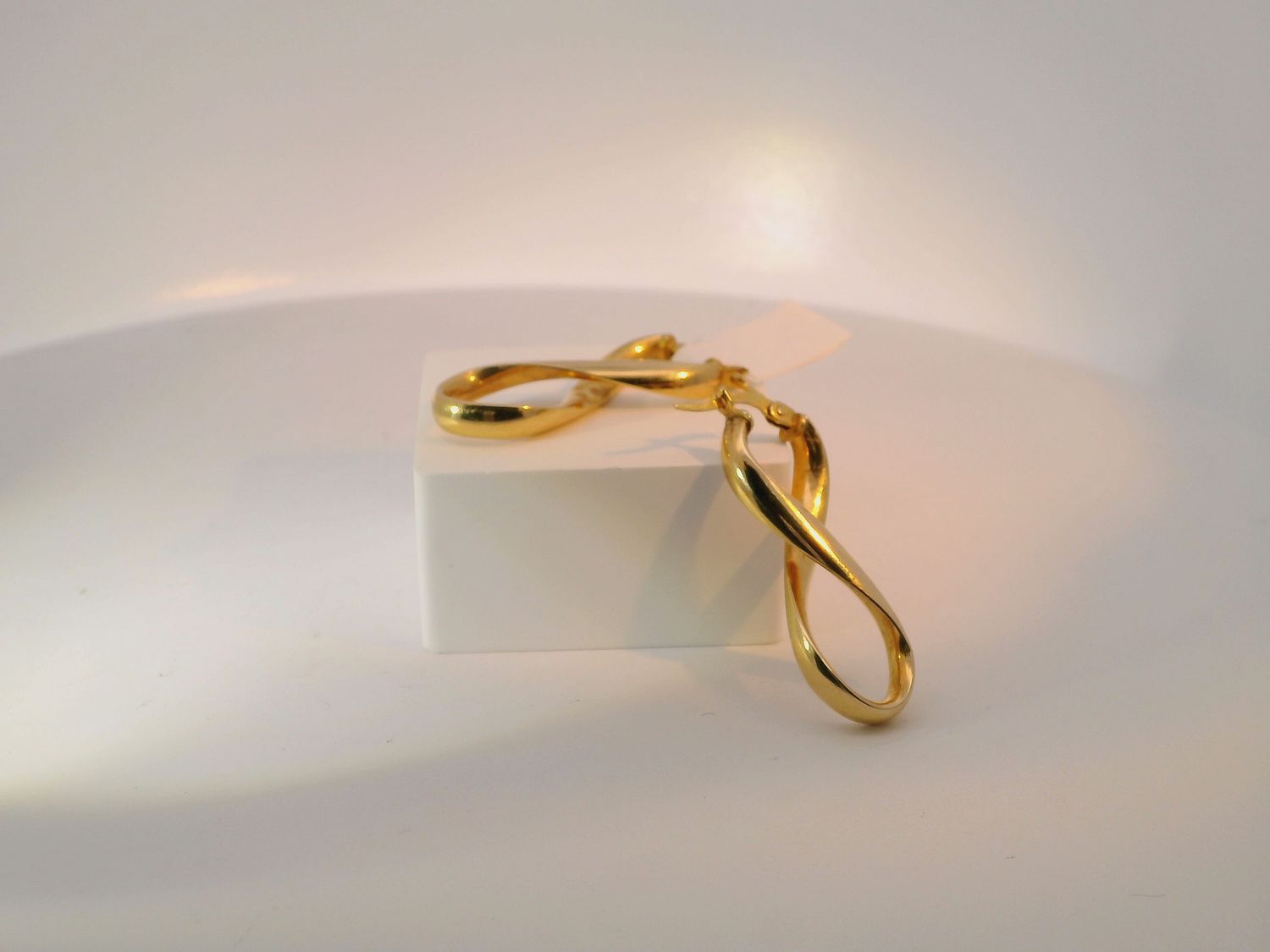 14k Gold Twisted Hoop Earrings