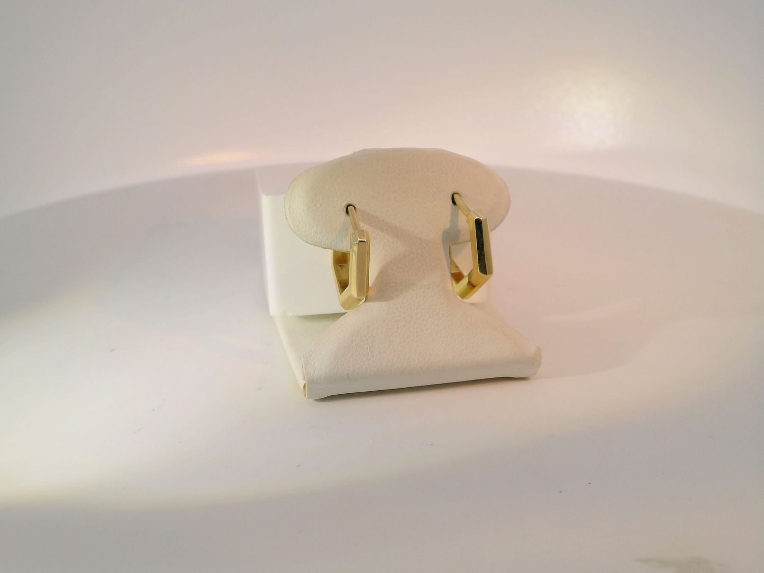 Modern Geometric 14k Gold Hoop Earrings
