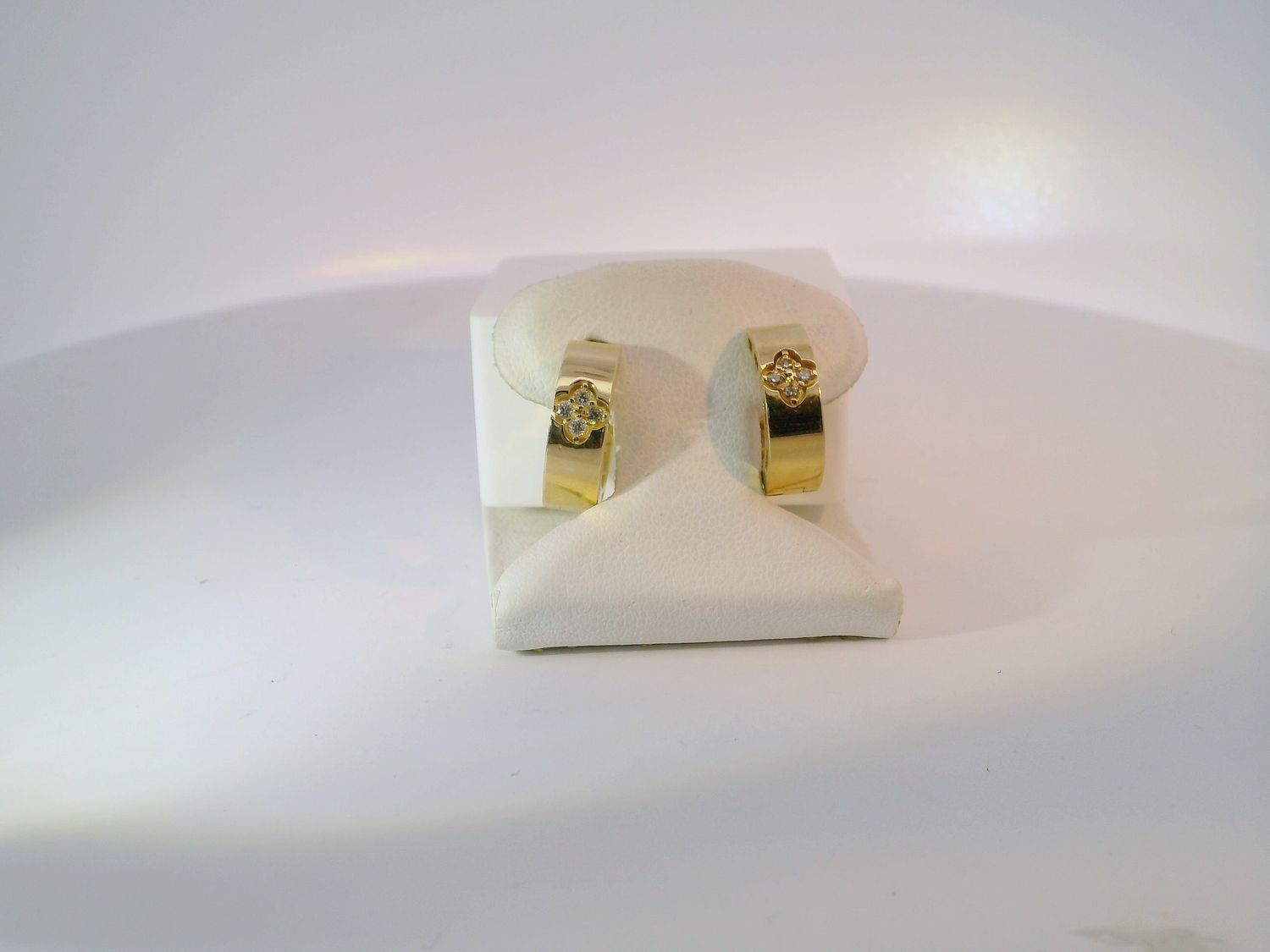 Accented Gold Hoop Earrings