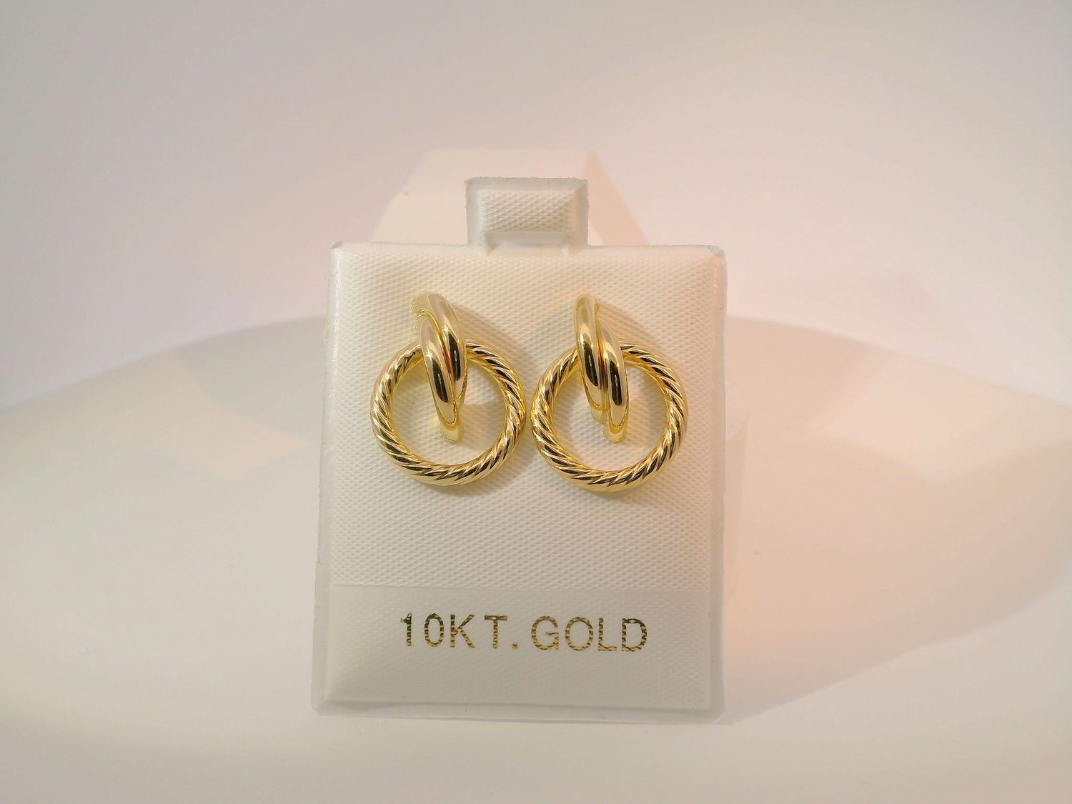 10K Gold Intertwined Hoop Earrings