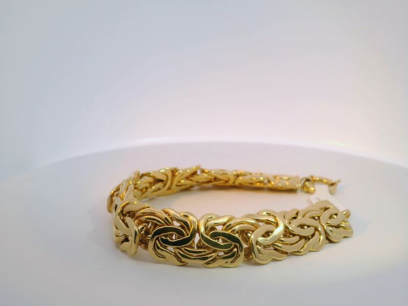 14K Gold Exquisite Byzantine Chain Bracelet