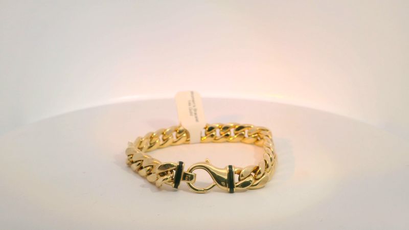 14K Gold Bold Yellow  Chain Bracelet