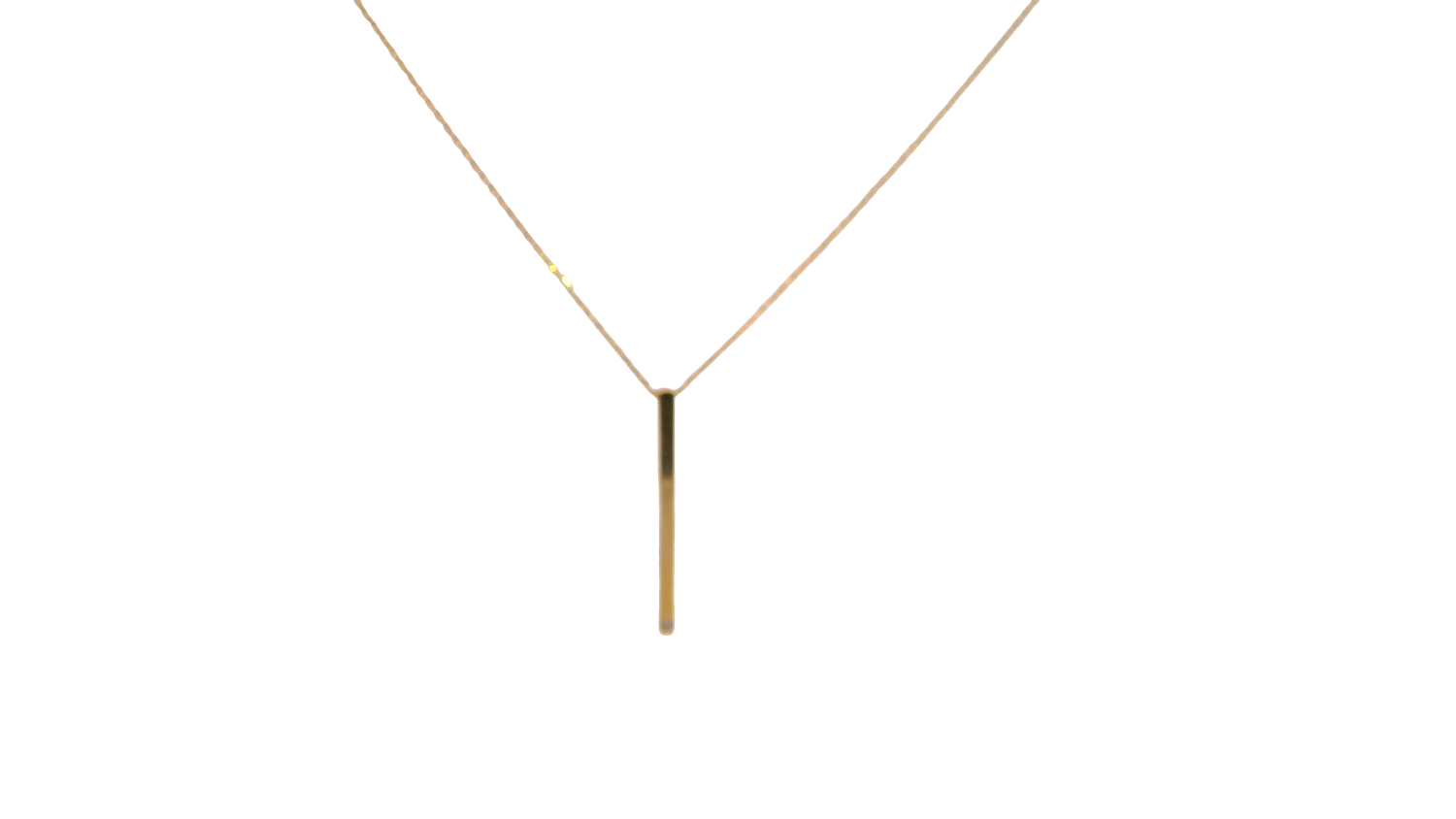 Elegant Yellow 14k Gold Vertical Bar Pendant Necklace