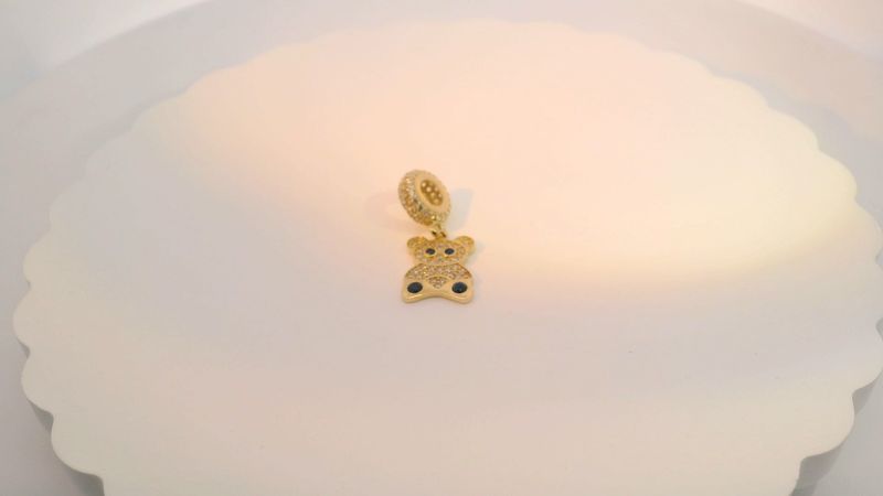 14 Gold Bracelet Pandora Style  Charms
